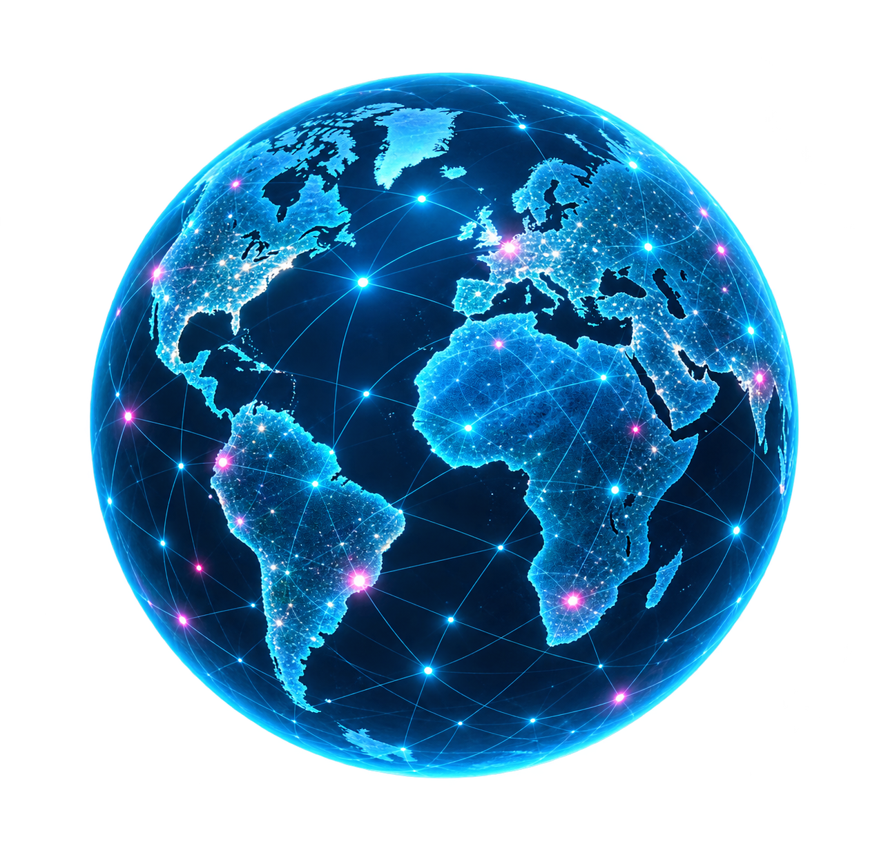 Connected technology globe